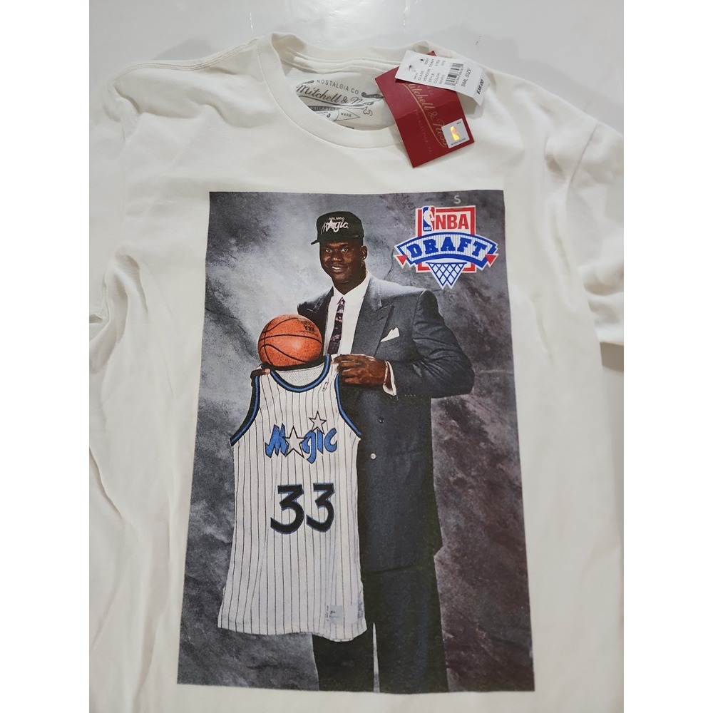 Mitchell & Ness Orlando Magic Shaq Shaquille O'Neal NBA Draft Shirt Sz S NWTβ